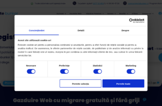 Изображение sitebunker.ro с сайта PICKHOST.RU
