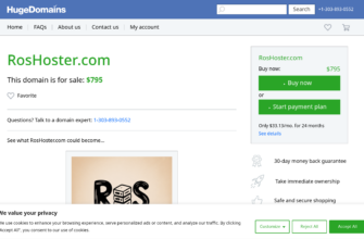 Изображение roshoster.com с сайта PICKHOST.RU