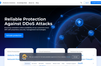 Изображение ddos-guard.net с сайта PICKHOST.RU