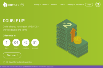 Изображение hostlife.net с сайта PICKHOST.RU