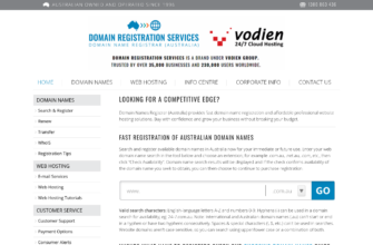 Изображение domainregistration.com.au с сайта PICKHOST.RU