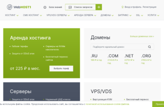 Изображение webhost1.ru с сайта PICKHOST.RU